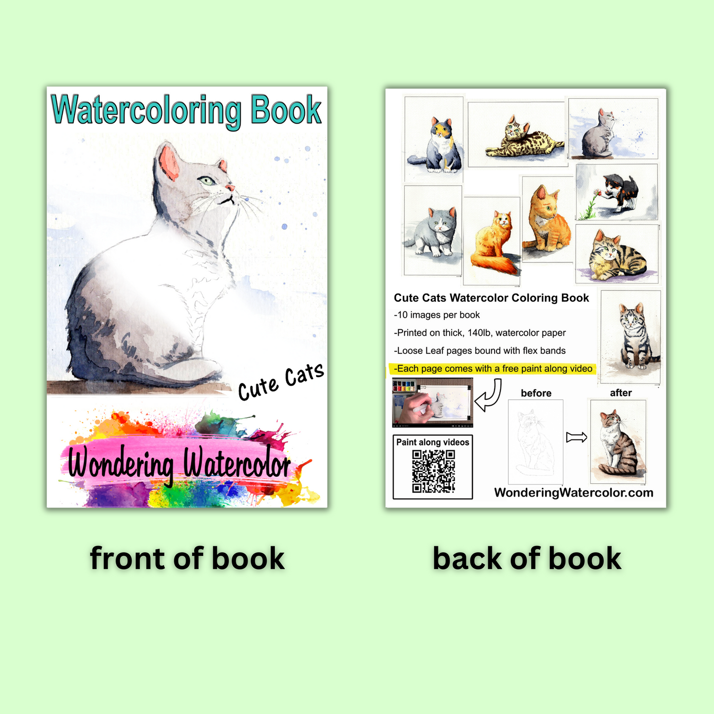 Cute Cat Watercolor Book – A Handmade Artistic Experience