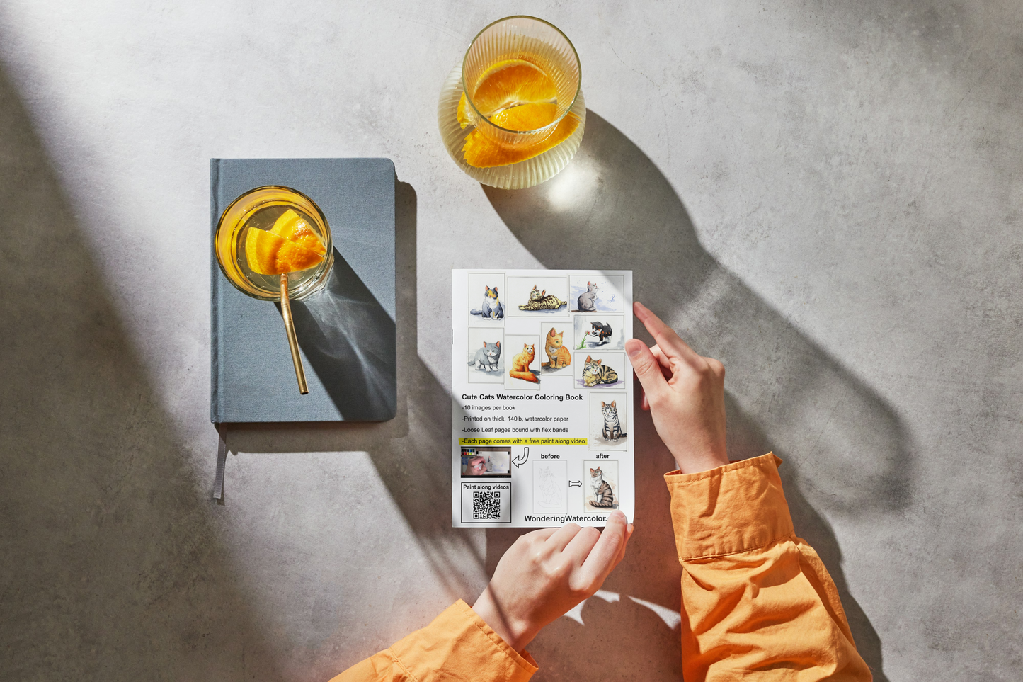 Cute Cat Watercolor Book – A Handmade Artistic Experience