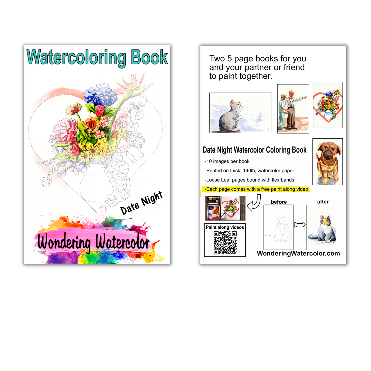 Date Night Watercolor Book – A Creative Couple’s Activity!