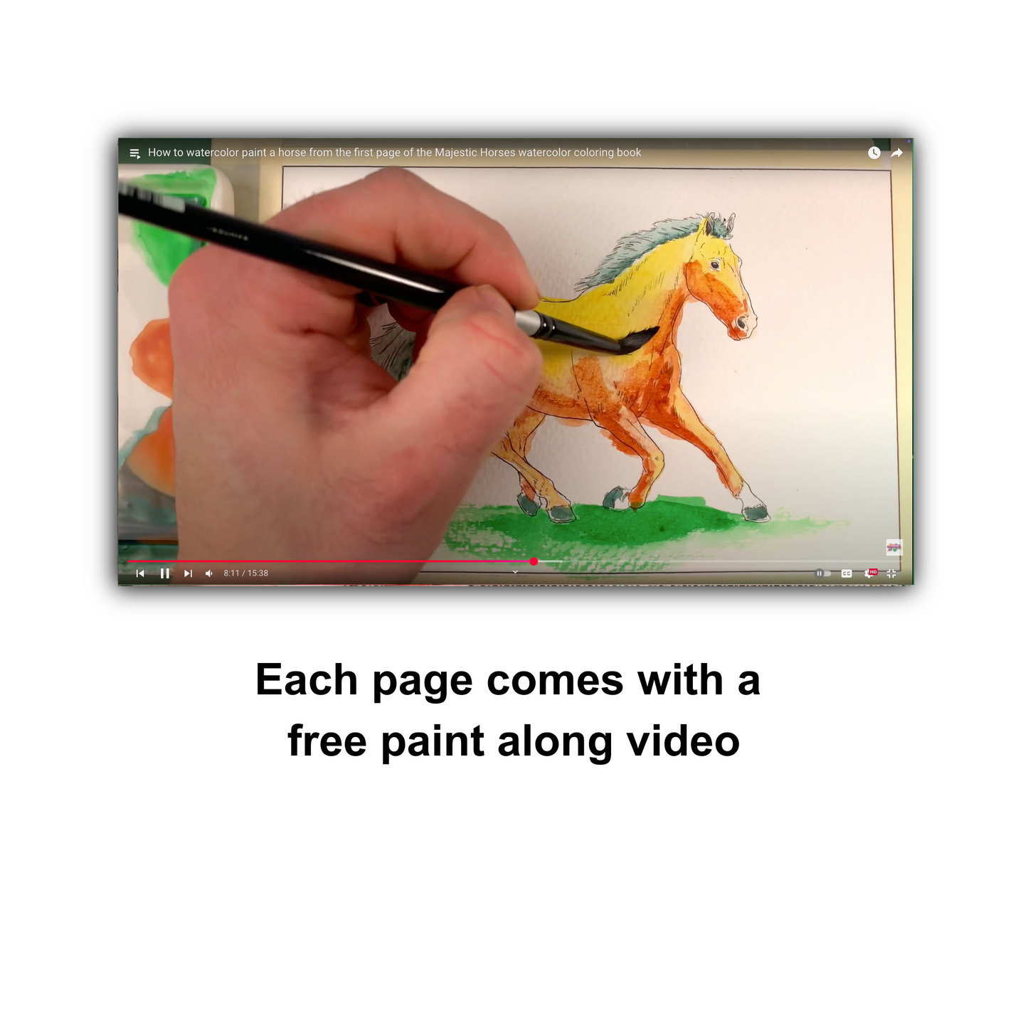 Majestic Horses Watercolor Book - saddle up for a one of a kind painting experience