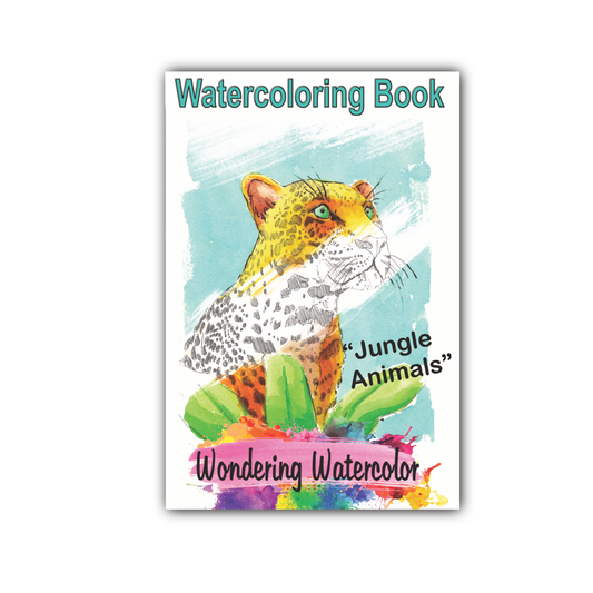 Jungle Animals Watercolor Coloring Book