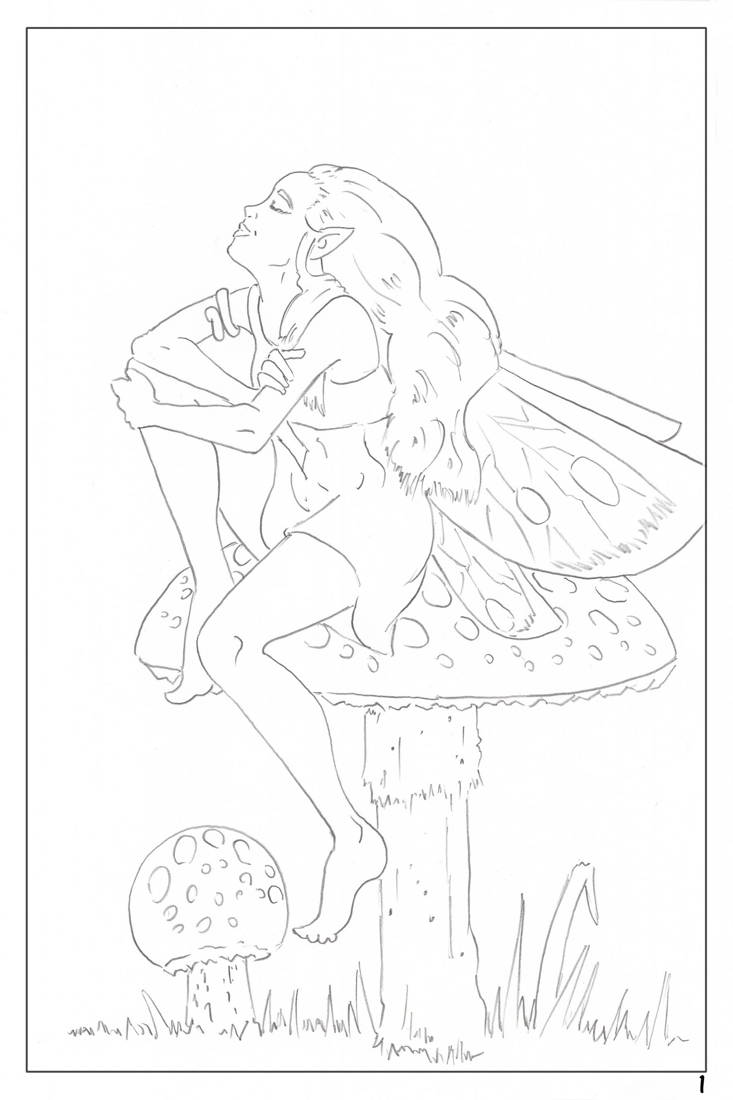 watercolor workbook for Fairy tales page one