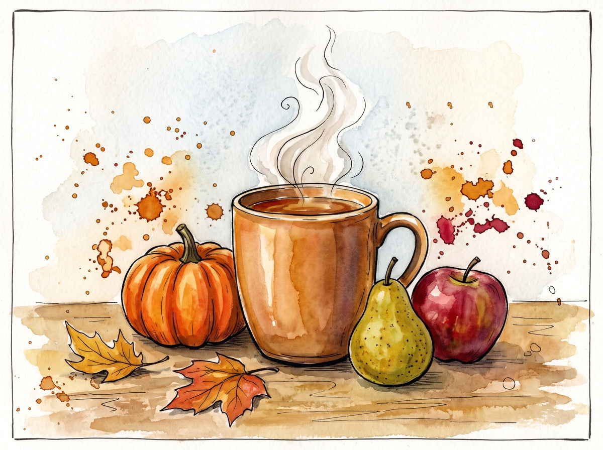 Autumn / Fall Themed Watercolor Postcard set with free paint along videos