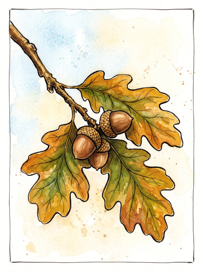 Autumn / Fall Themed Watercolor Postcard set with free paint along videos