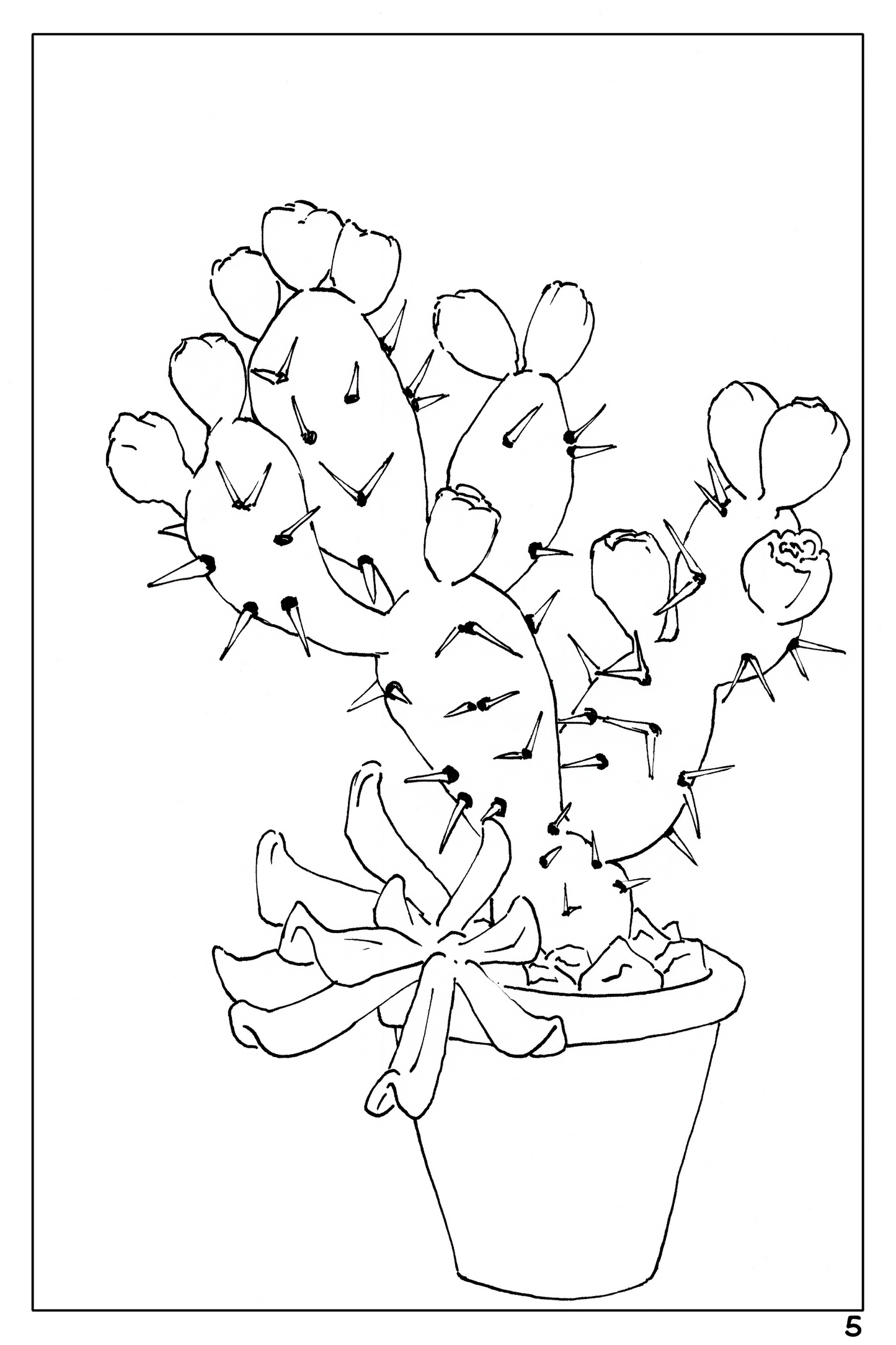 Plants and Flowers themed watercolor coloring book