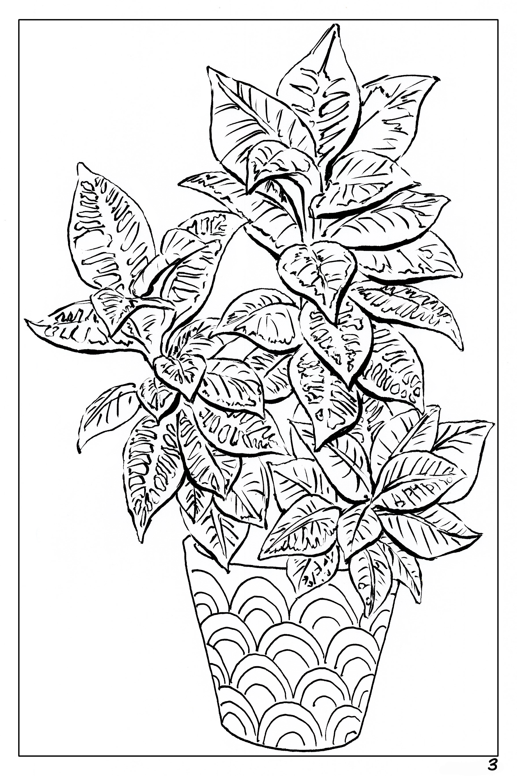 Plants and Flowers themed watercolor coloring book – Wondering Watercolor