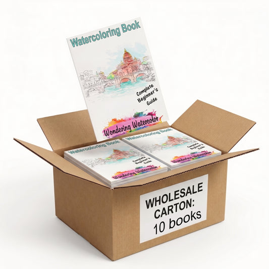 Beginner's Guide Watercolor Coloring Books Case of 10