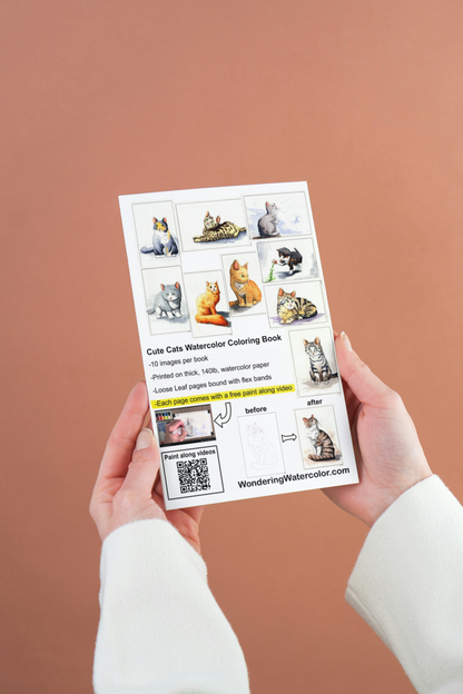 Cute Cat Watercolor Book – A Handmade Artistic Experience