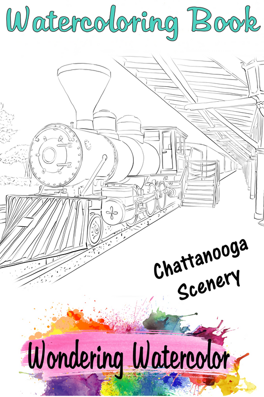 Chattanooga Scenery Watercolor Coloring Book