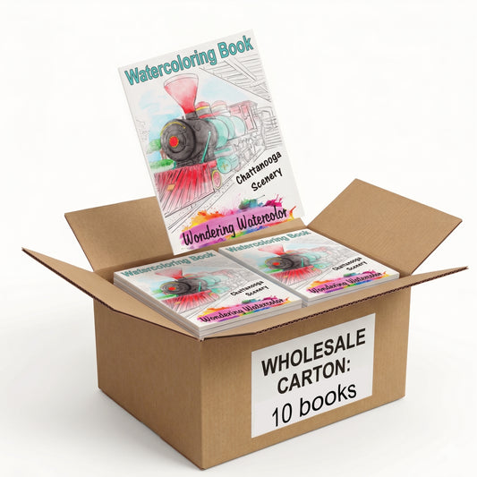 Chattanooga Scenery Watercolor Colorings Books, Case of 10