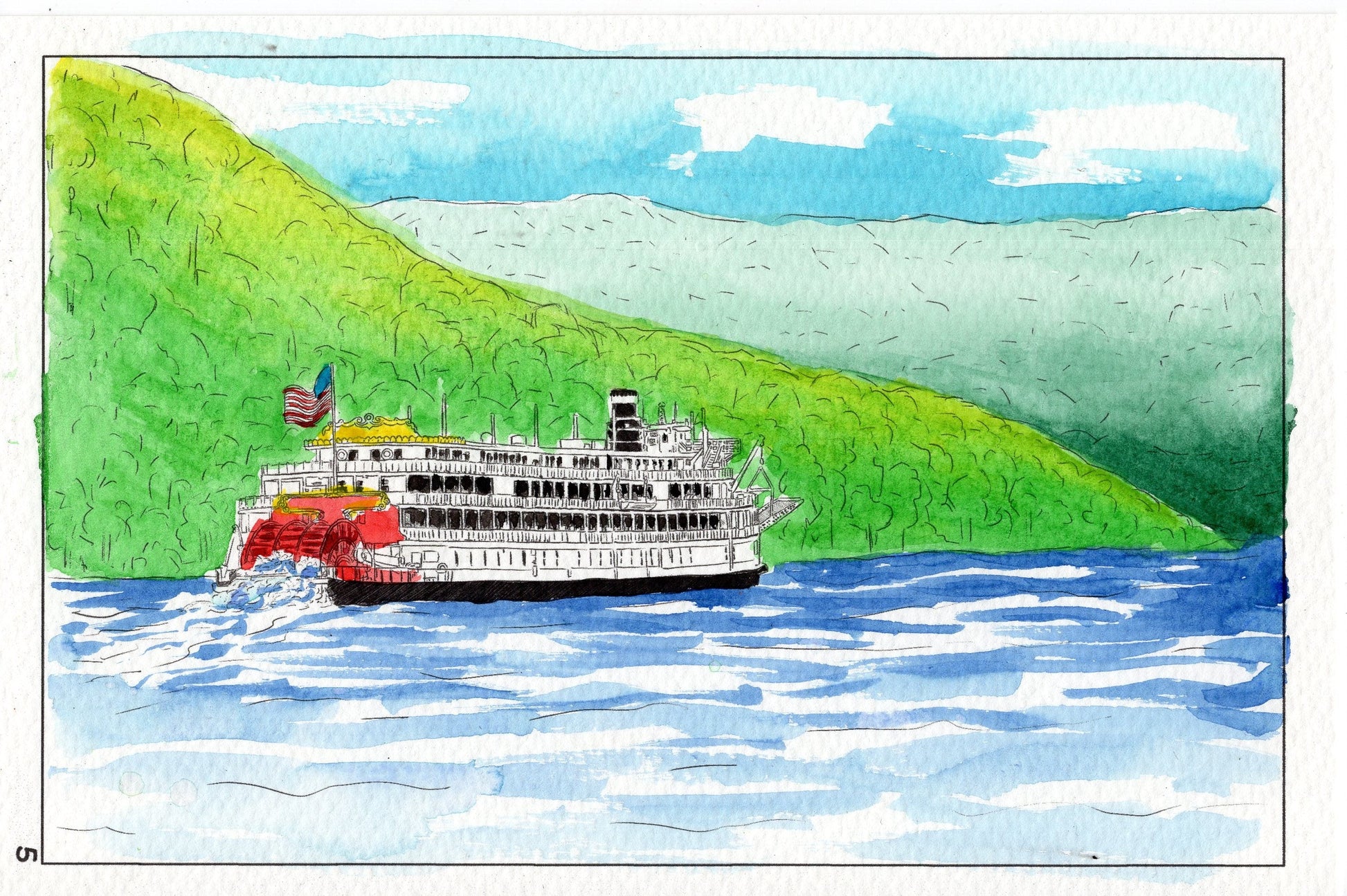 Watercolor painting of the Southern Belle