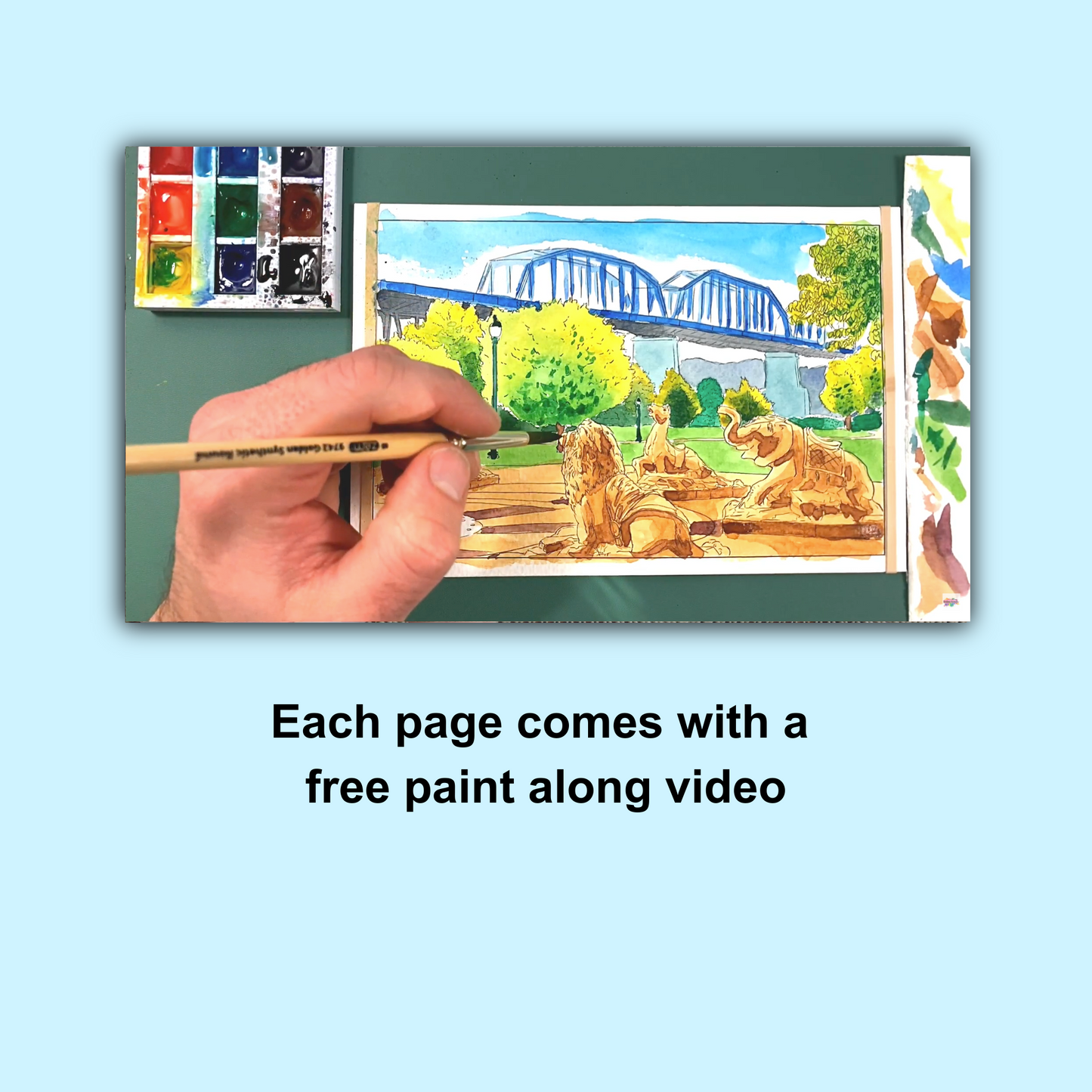 Chattanooga Scenery Watercolor Book – Paint Iconic Landscapes!