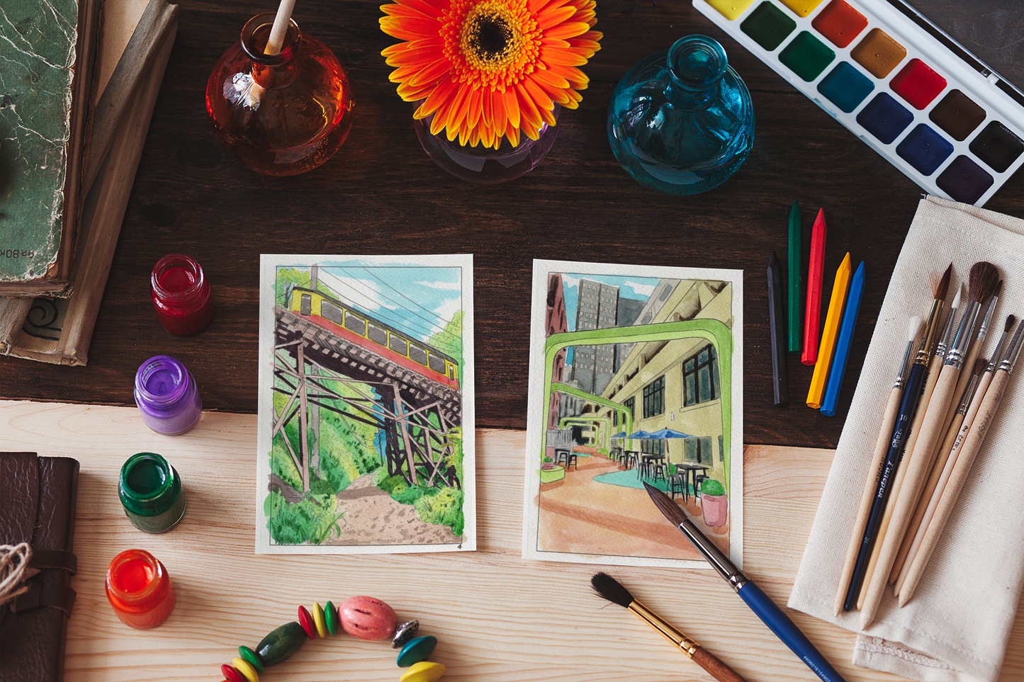 Chattanooga Scenery Watercolor Book – Paint Iconic Landscapes!