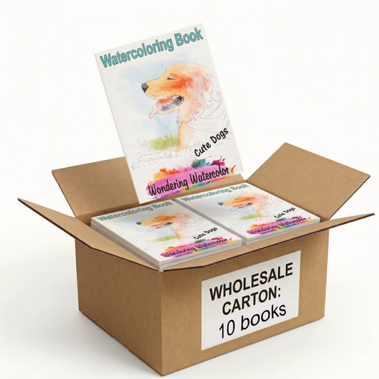 Cute Dogs Watercolor Coloring Books, Case of 10