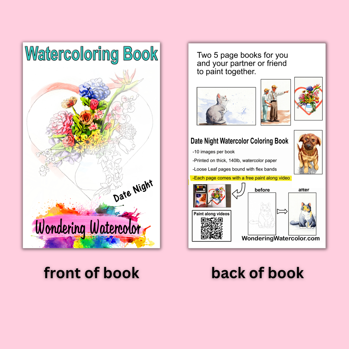 Date Night Watercolor Book – A Creative Couple’s Activity!