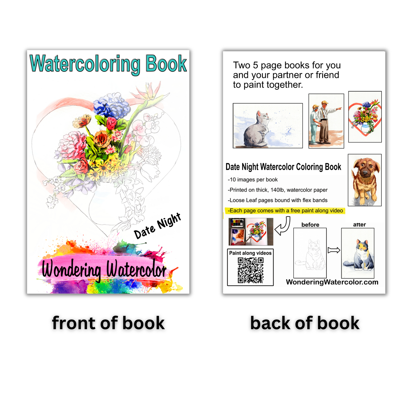 Date Night Watercolor Book – A Creative Couple’s Activity!