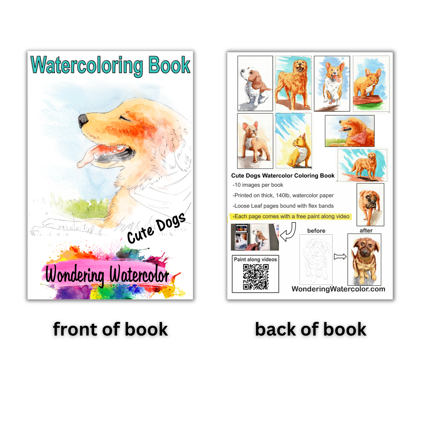Cute Dog Watercolor Book – Paint Adorable Pups with Ease!