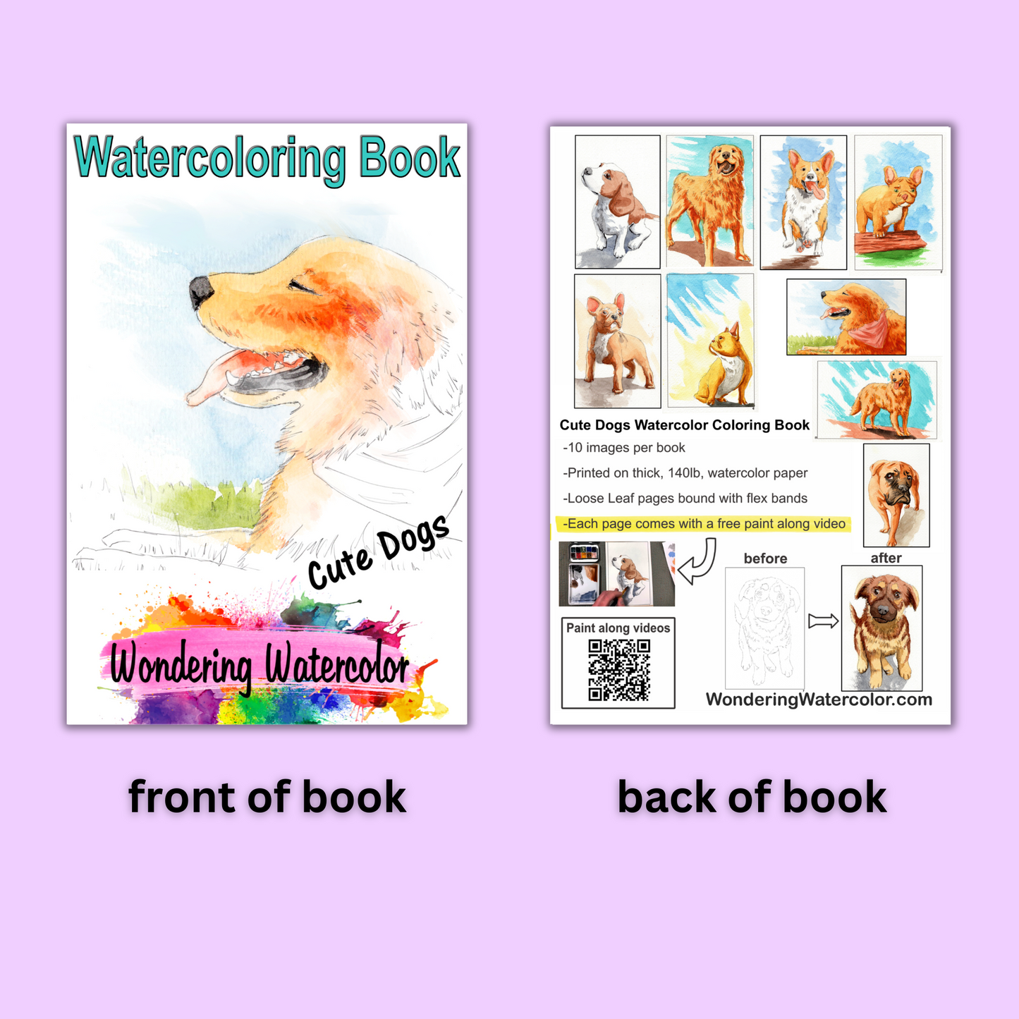 Cute Dog Watercolor Book – Paint Adorable Pups with Ease!