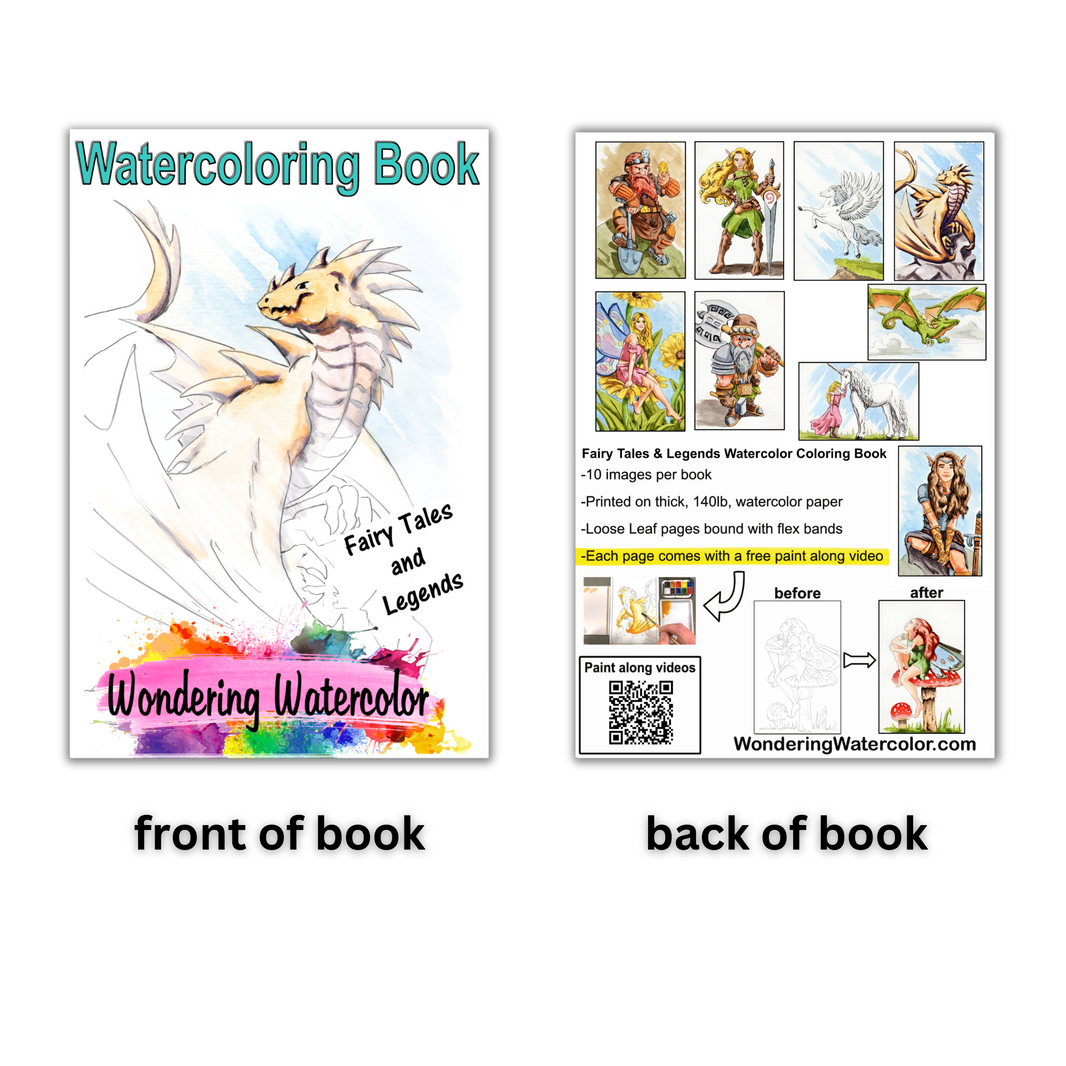 Watercolor Coloring Books – Wondering Watercolor