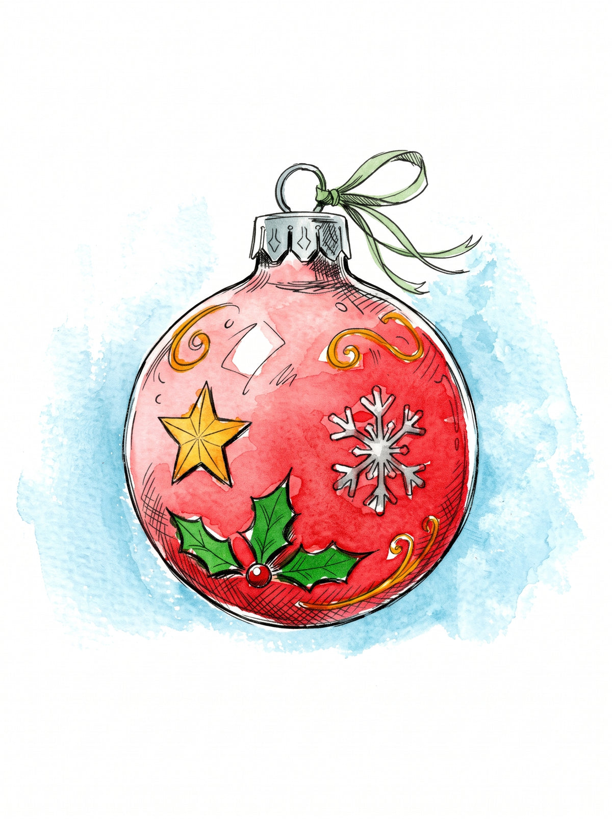 Christmas Watercolor Postcards Set with paint along videos 2026