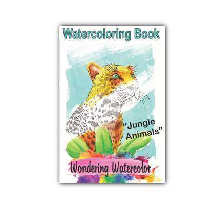 Jungle Animals Watercolor Coloring Book