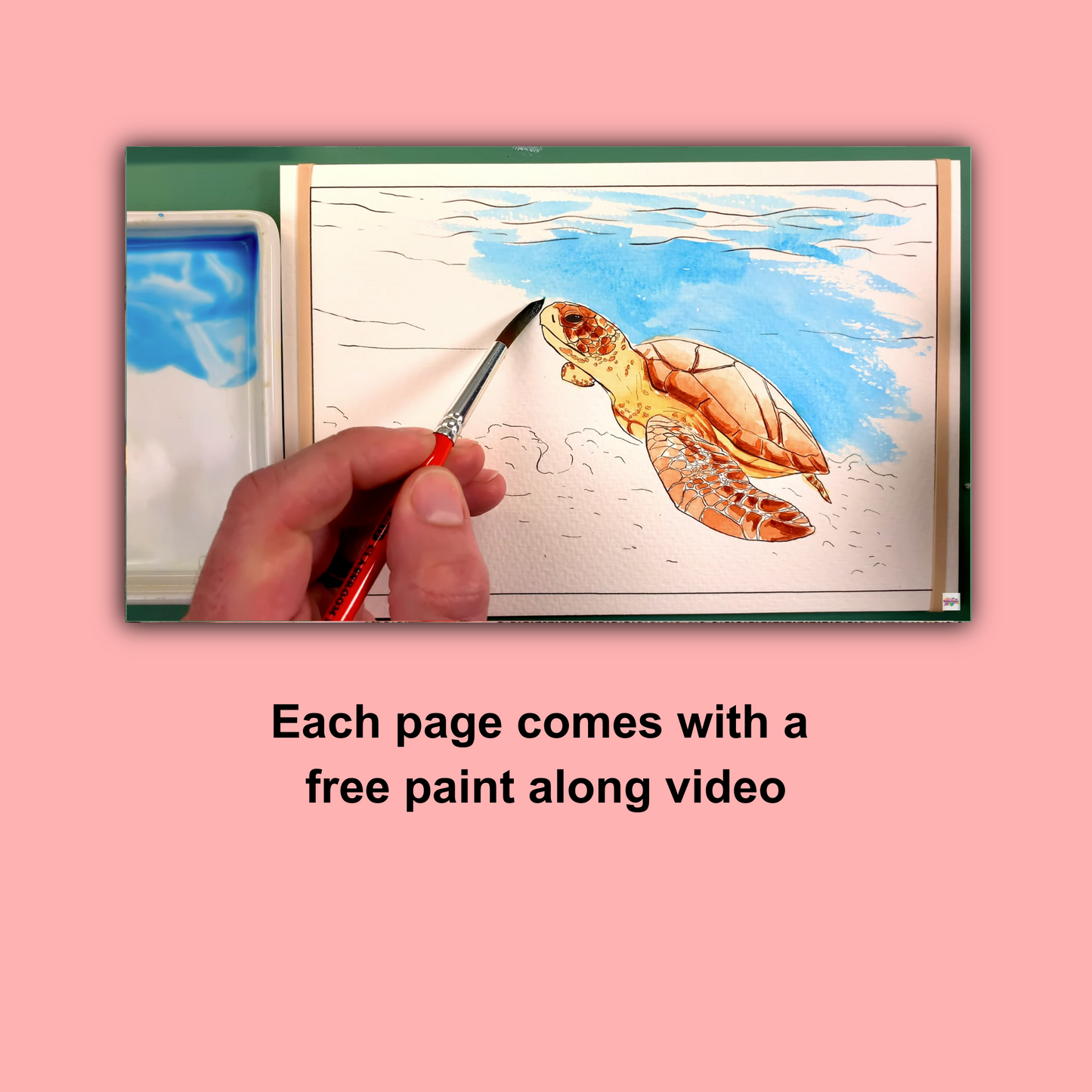 Ocean Life Watercolor Book – Dive into Creativity!
