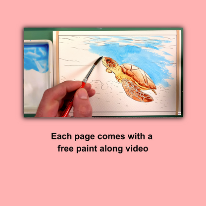 Ocean Life Watercolor Book – Dive into Creativity!