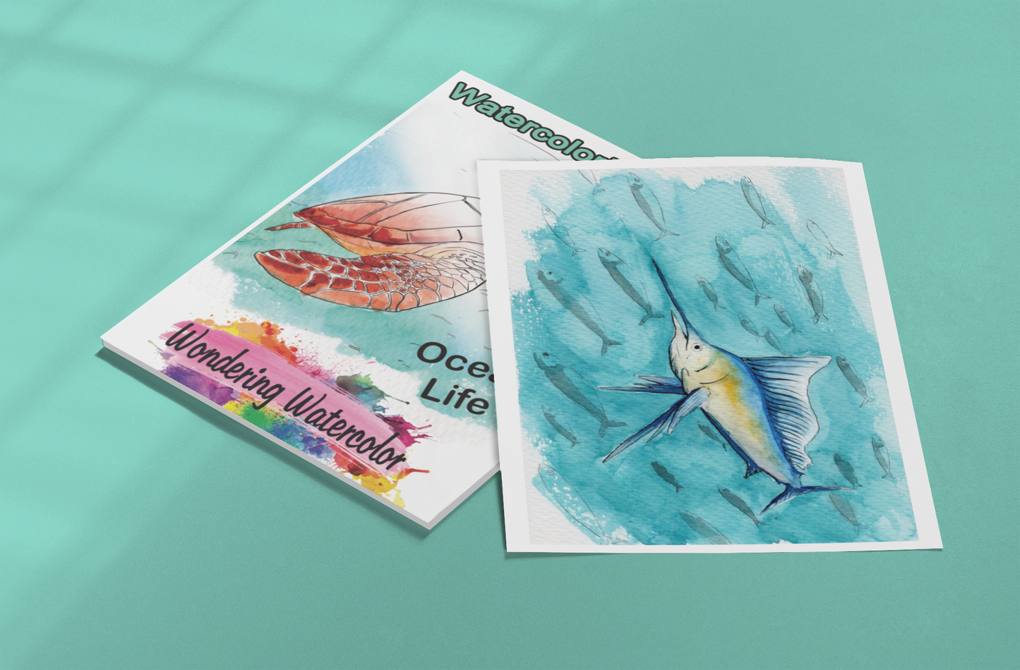 Ocean Life Watercolor Book – Dive into Creativity!