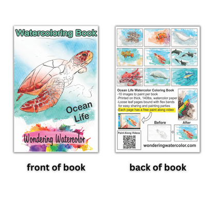 Ocean Life Watercolor Book – Dive into Creativity!