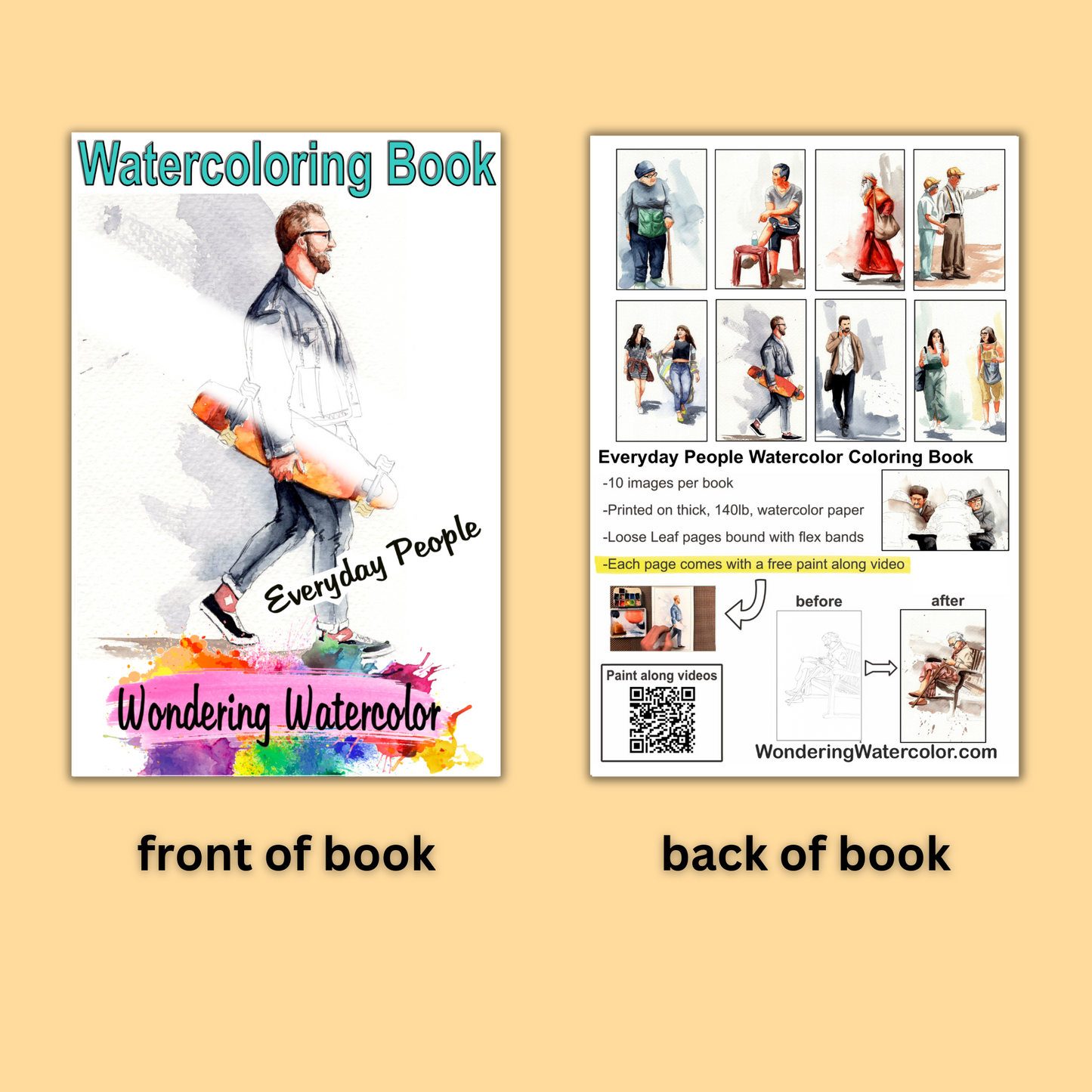 Everyday People Watercolor Book – Handcrafted for Creativity