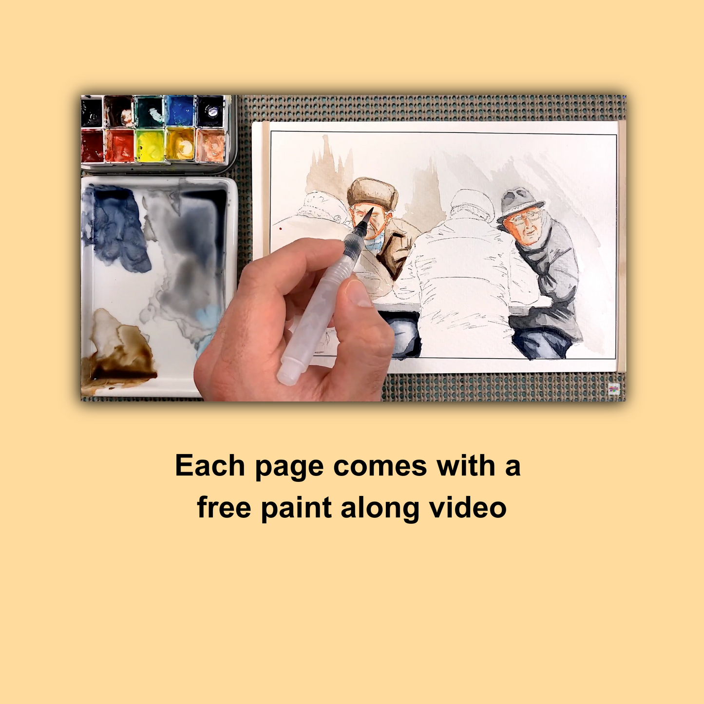 Everyday People Watercolor Book – Handcrafted for Creativity