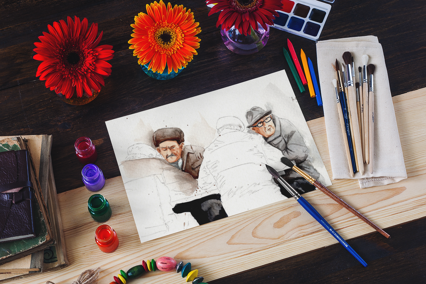 Everyday People Watercolor Book – Handcrafted for Creativity