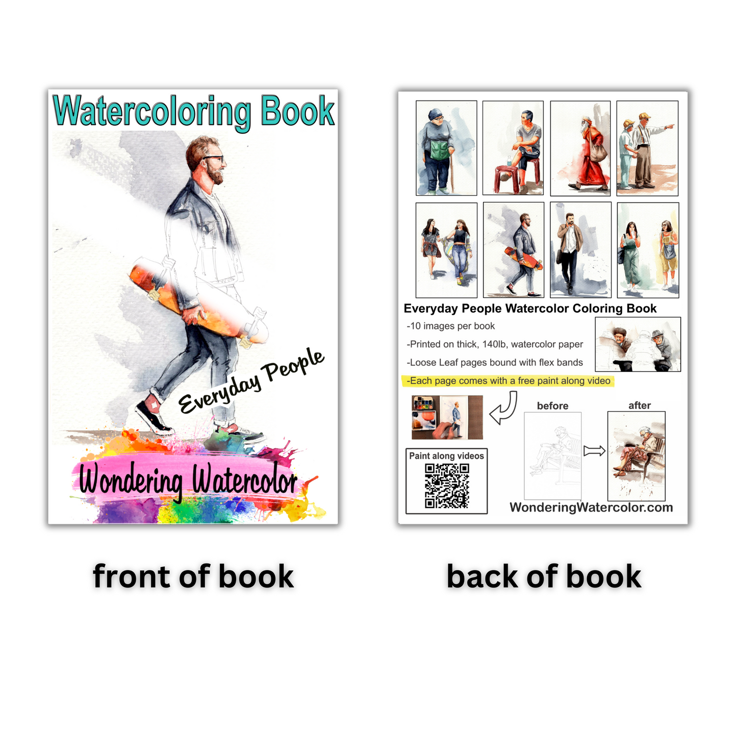 Everyday People Watercolor Book – Handcrafted for Creativity