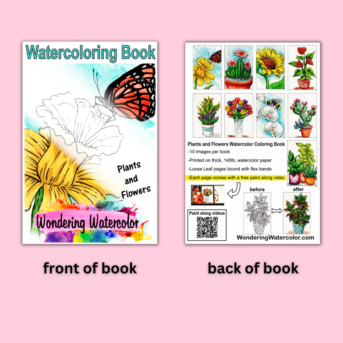 Plants & Flowers Watercolor Book – Let Your Creativity Bloom!