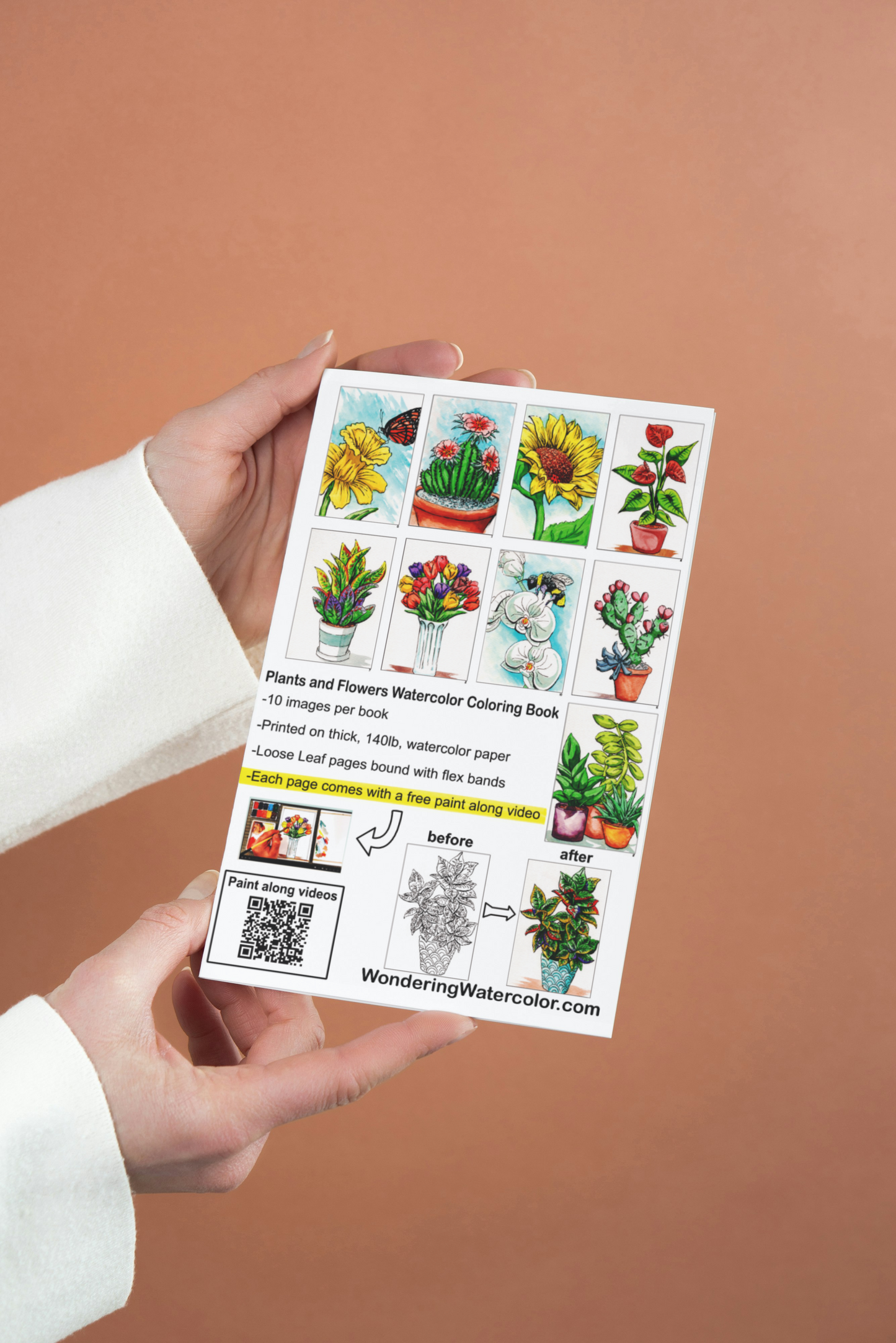 Plants & Flowers Watercolor Book – Let Your Creativity Bloom!