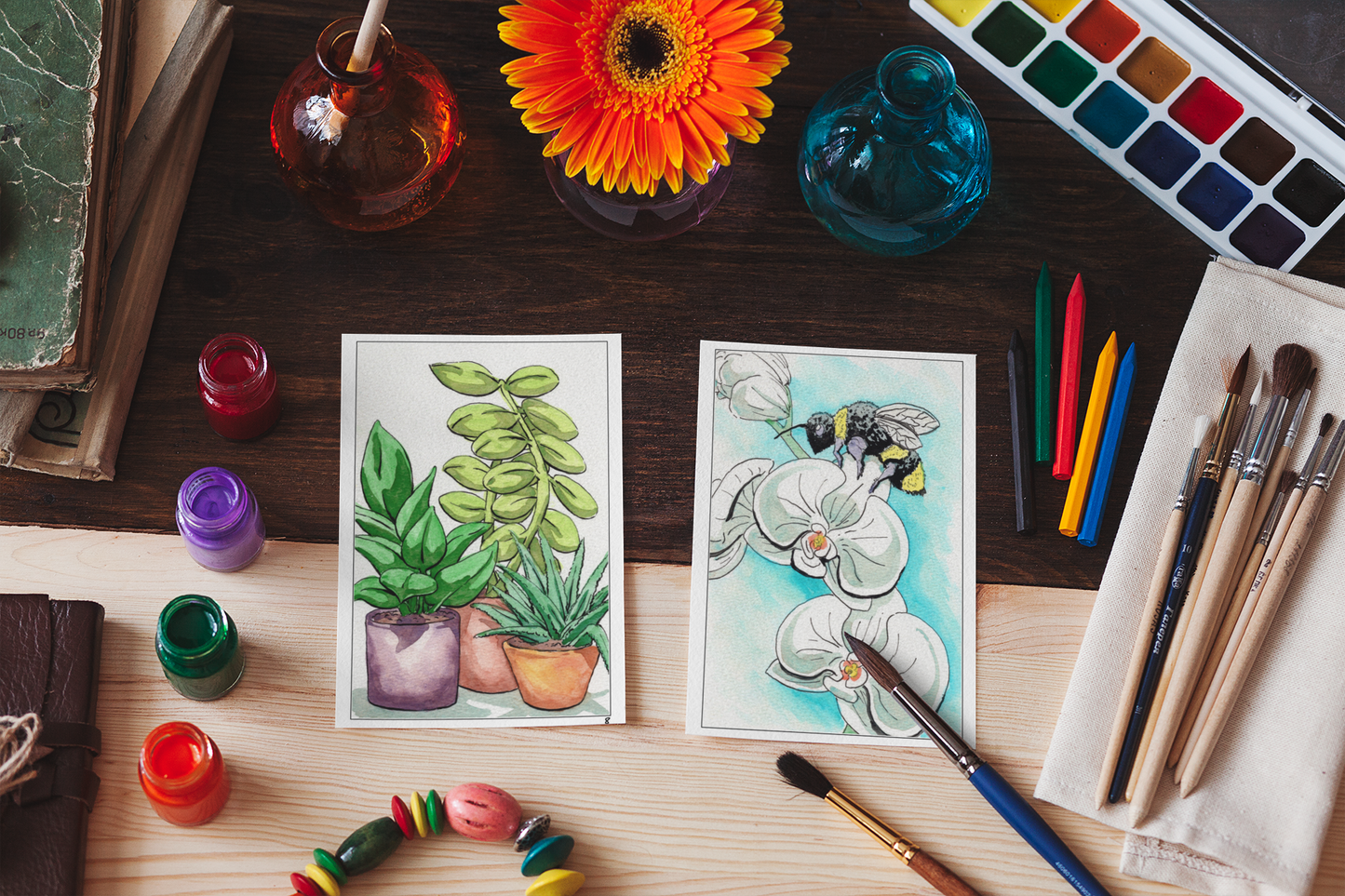 Plants & Flowers Watercolor Book – Let Your Creativity Bloom!
