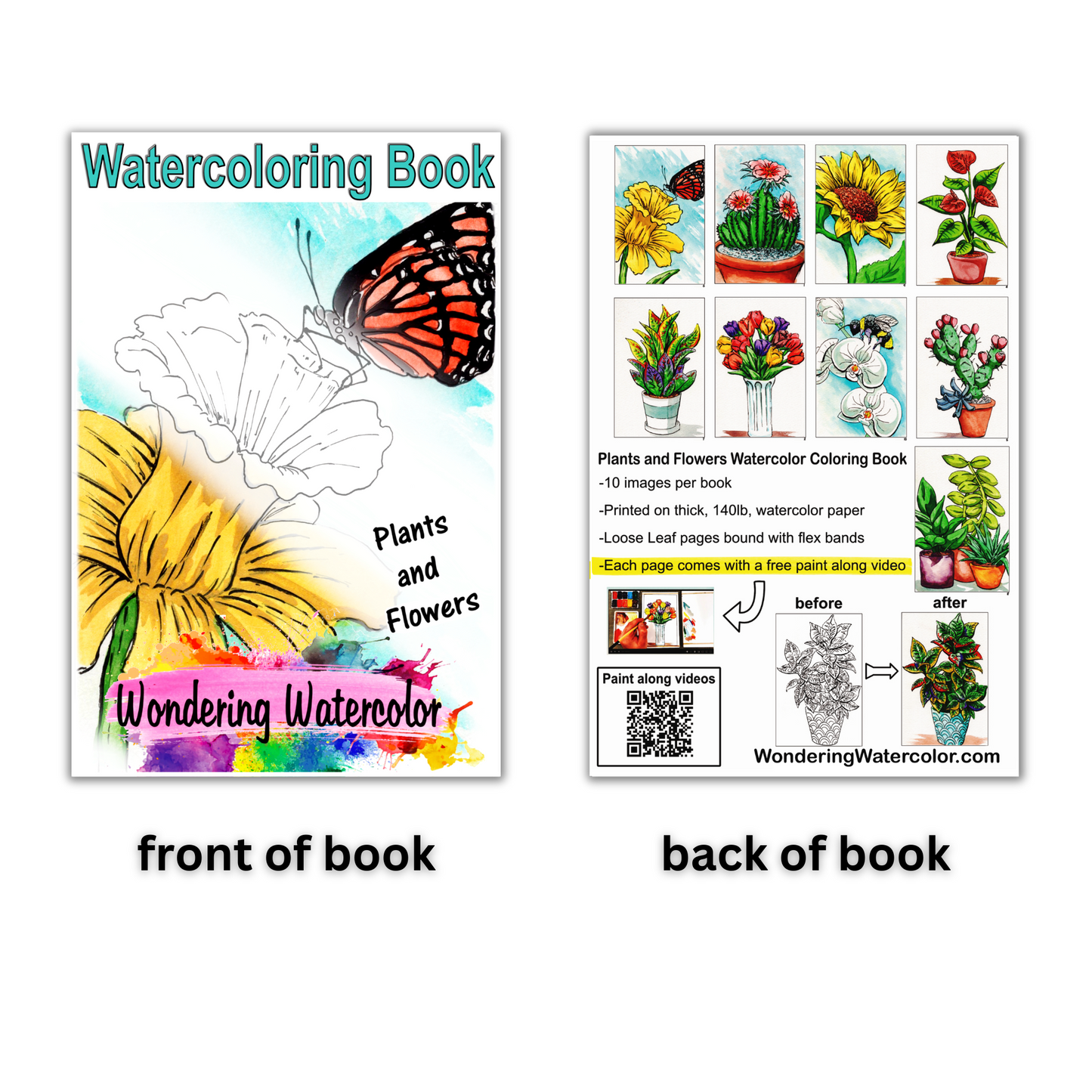Plants & Flowers Watercolor Book – Let Your Creativity Bloom!