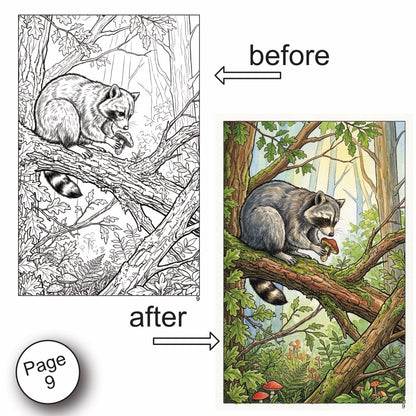 Forest Scenery Watercolor Coloring Book
