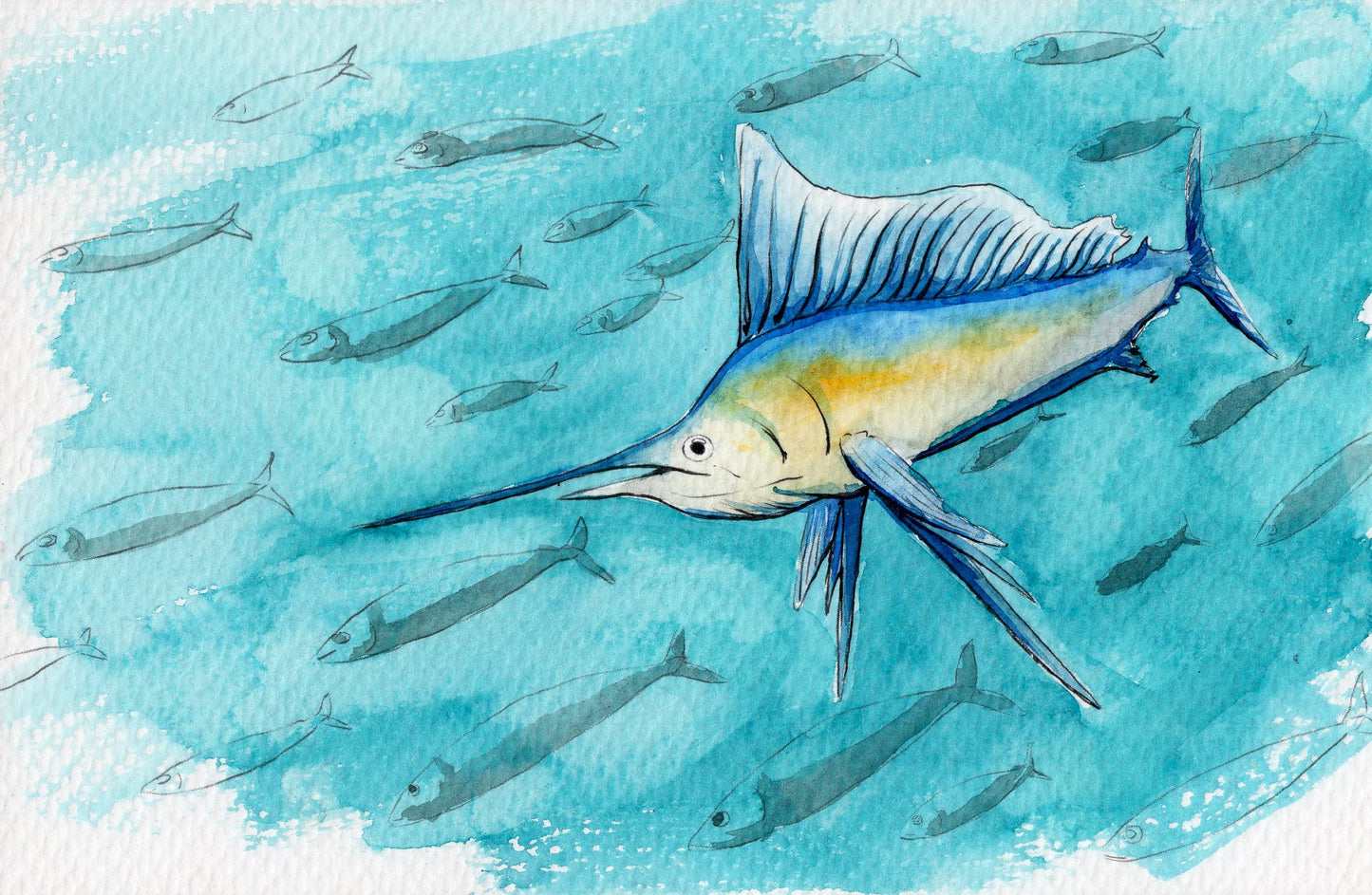 Ocean Life Watercolor Book – Dive into Creativity!