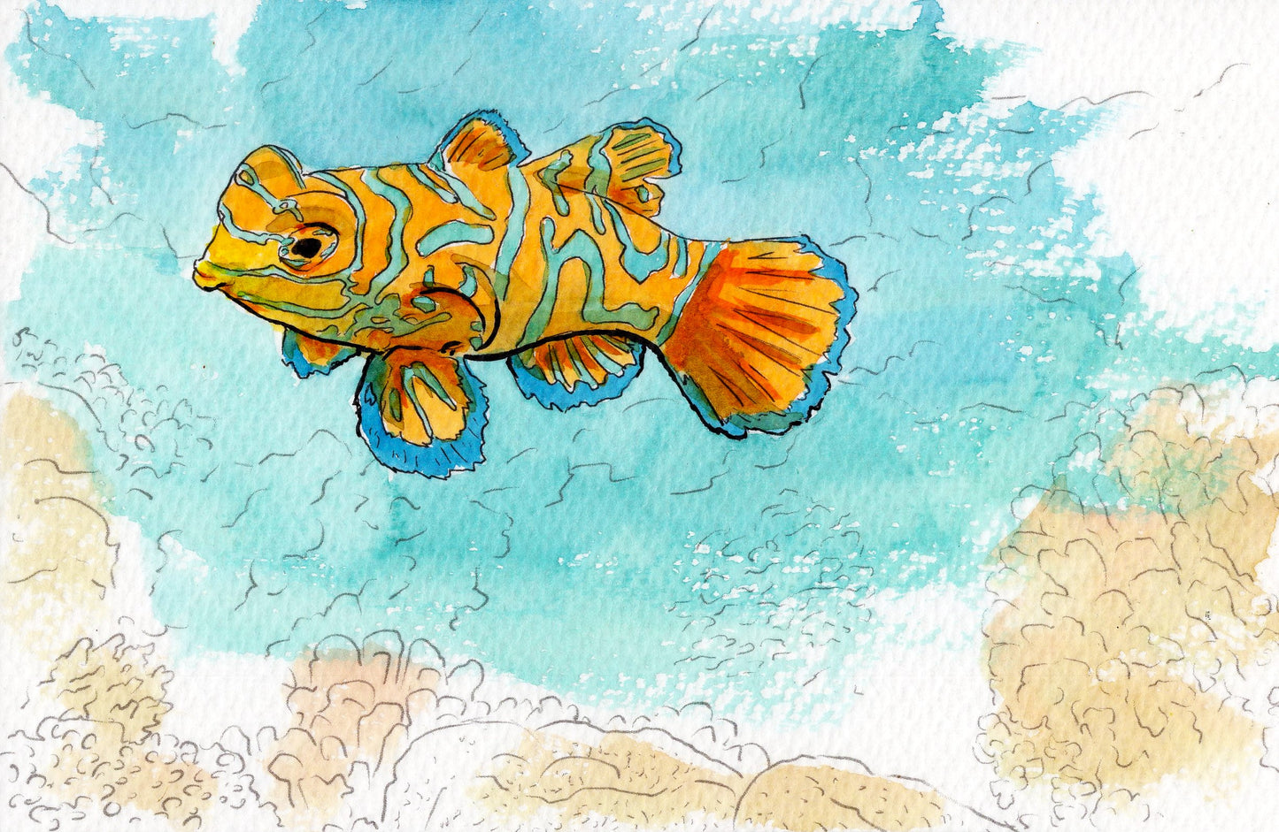 Ocean Life Watercolor Book – Dive into Creativity!