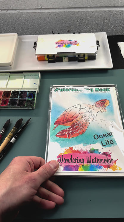 Ocean Life Watercolor Book – Dive into Creativity!