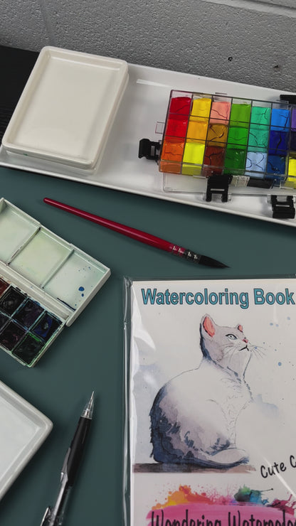 Cute Cat Watercolor Book – A Handmade Artistic Experience