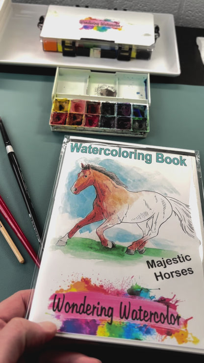 Majestic Horses Watercolor Book - saddle up for a one of a kind painting experience