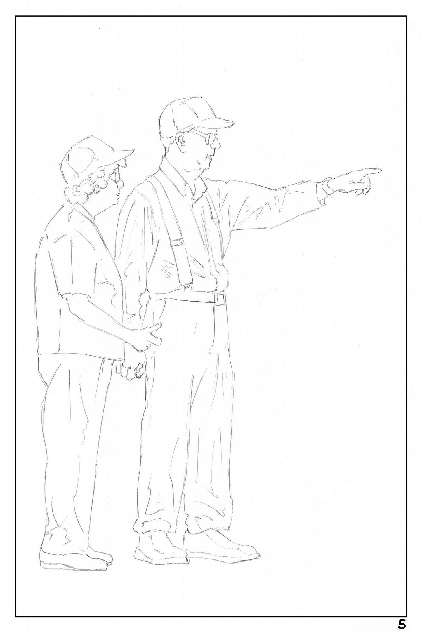 watercolor workbook date night page 5, cute old couple at the beach coloring page