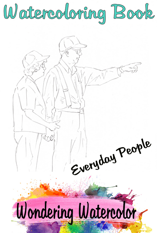 Everyday People Watercolor Coloring Book