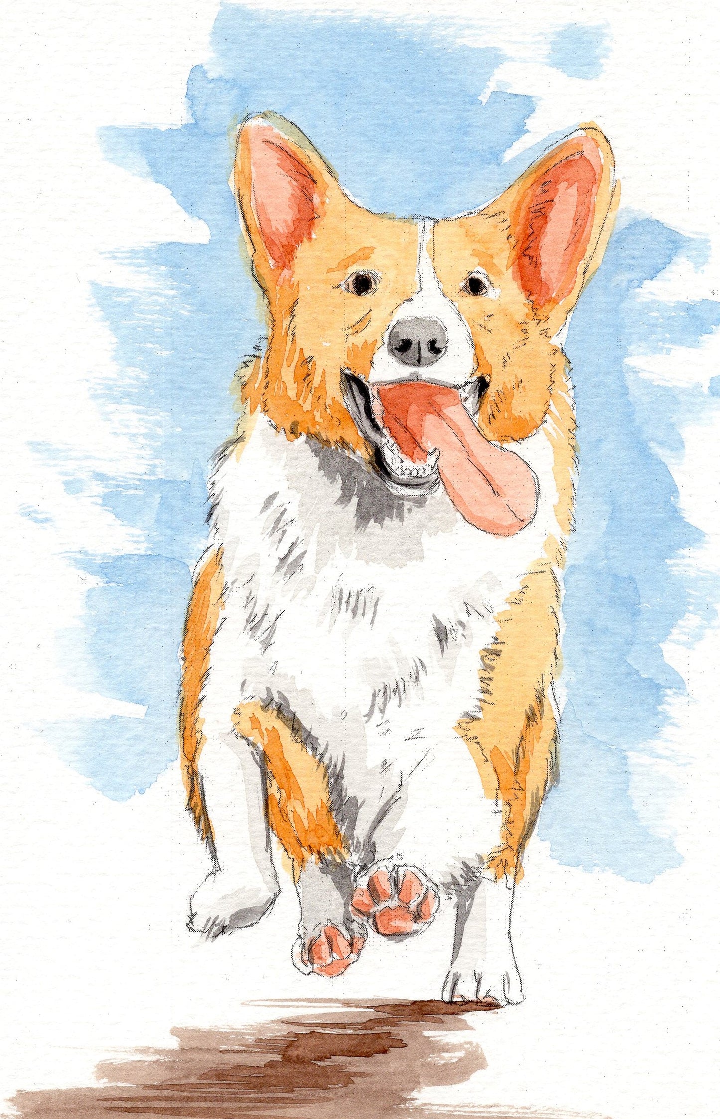 Cute Dog Watercoloring book